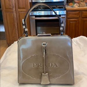 prada spazzolato frame bag
